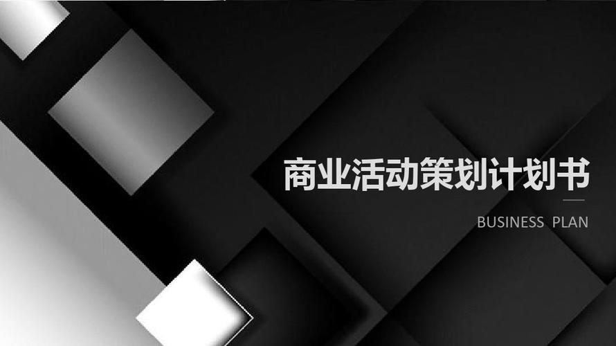 商业活动策划整体概况黑白商务通用动态ppt模板素材方案